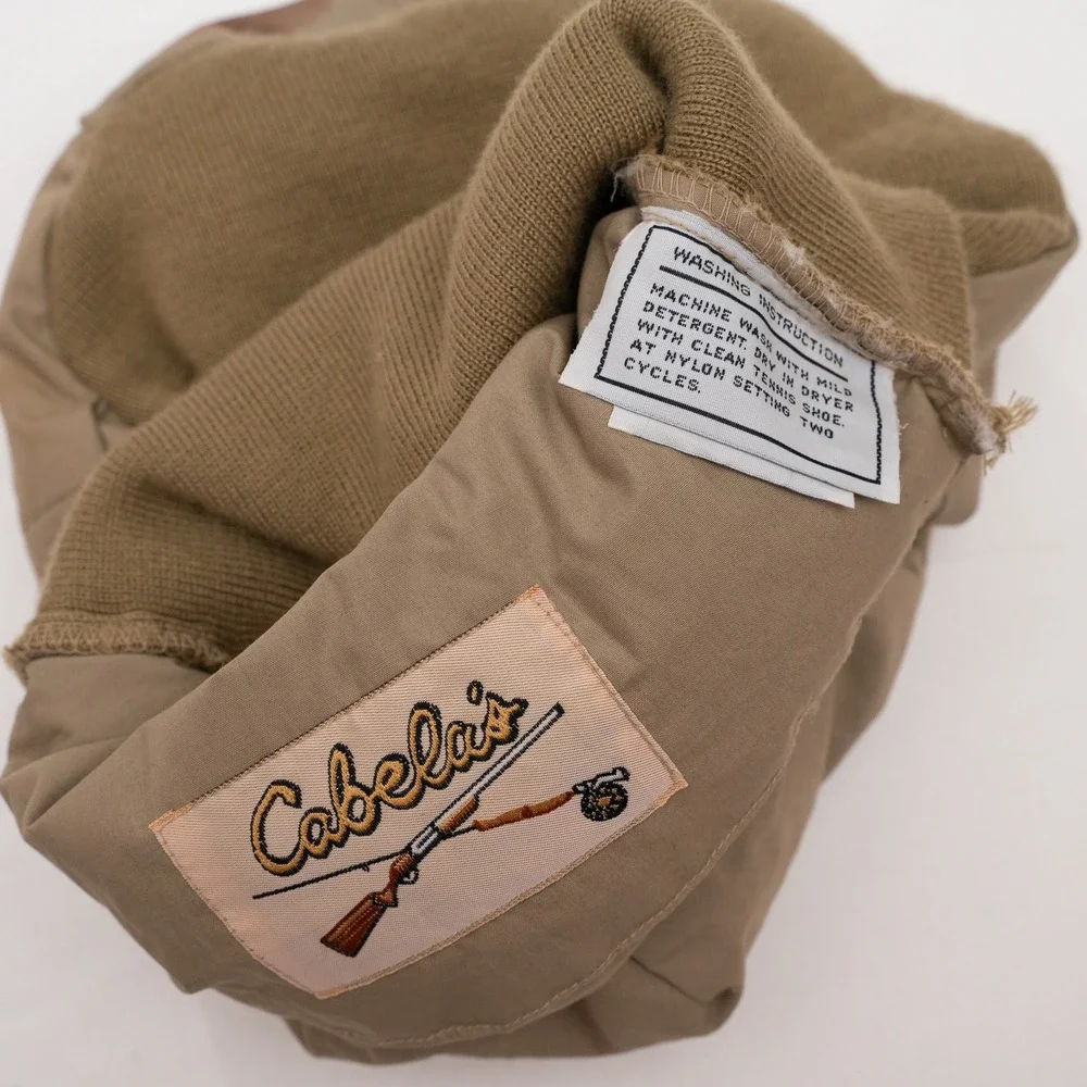Vintage Cabelas Down Filled Snow Mask Eddie Bauer Style Rare One Size
